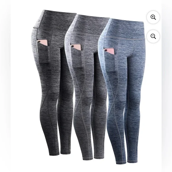 NELEUS 3pack high waist tummy control with pockets full length NWOT - Picture 1 of 4